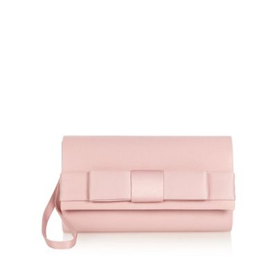 Pink satin bow bag